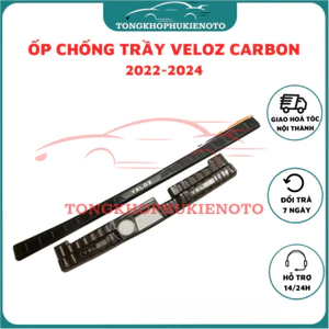 Chống trầy cốp xe Toyota Veloz 2022 2023 2024 2025 Mẫu Carbon Cao Cấp