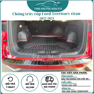 Nẹp cốp, Ốp chống trầy cốp trong, ngoài xe Ford Territory đời 2022-2025 mẫu Titan cao cấp, chống xước cửa xe