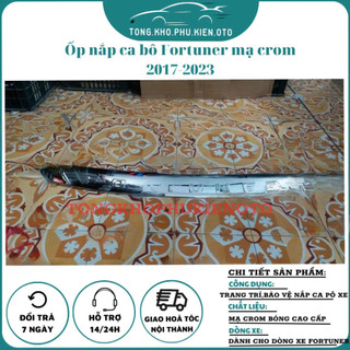Ốp nắp ca bô, ca pô xe Fortuner 2017- 2020, 2021,2022,2023,2024 Nhựa ABS mạ crom cao cấp
