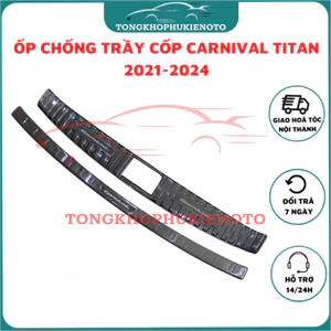 Ốp chống trầy cốp dành cho xe Kia Carnival 2021-2025 Mẫu TITAN cao cấp