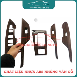 Ốp nội thất xe Toyota Yaris Cross 2023-2024 Mẫu nhựa ABS nhúng màu gỗ bóng cao cấp