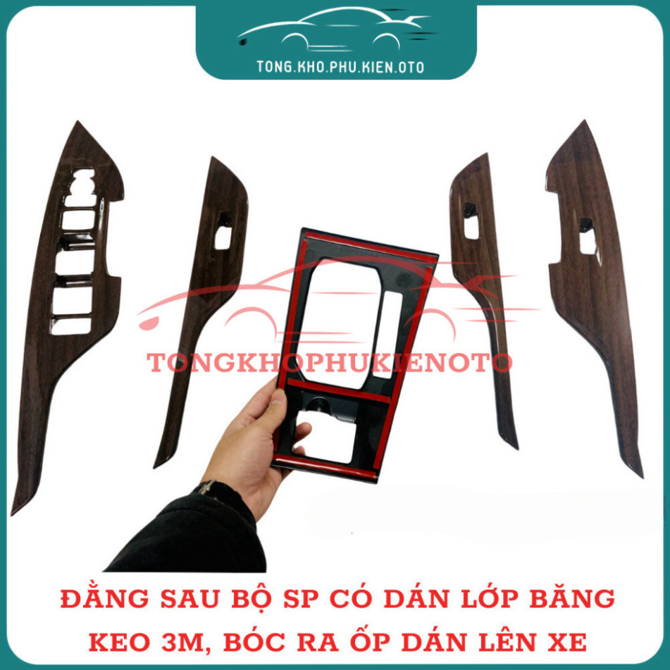 Ốp nội thất xe Toyota Yaris Cross 2023-2024 Mẫu nhựa ABS nhúng màu gỗ bóng cao cấp
