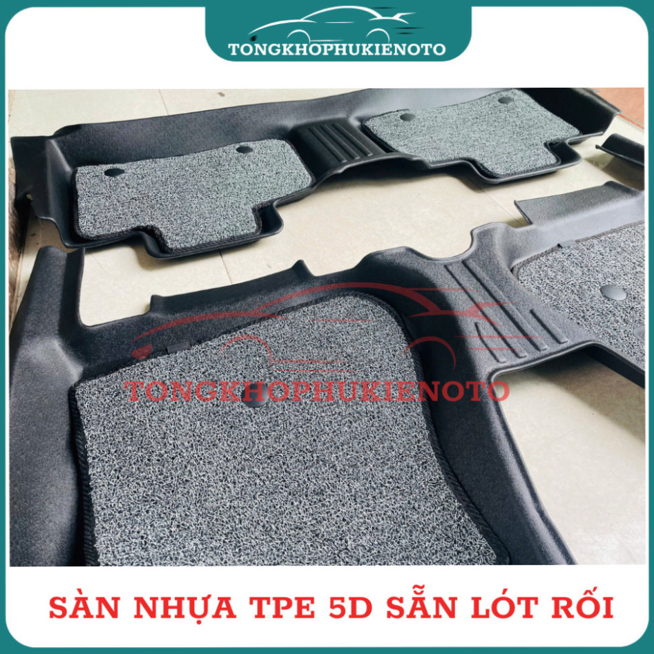 Thảm lót sàn NHỰA 5D KÈM RỐI XE VINFAST VF6 Hàng Nhựa đúc nguyên khối TPE siêu bền, dễ vệ sinh