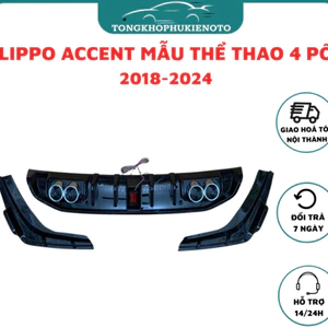 Lippo, Líp pô xe Accent 2020-2023, Lip chia Pô Huyndai Accent 2021-2023 mẫu mới thể thao, rất đẹp