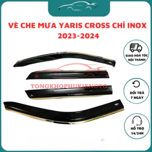 Vè Che Mưa Xe Yaris Cross đời 2023-2024 Mẫu Chỉ Inox cao cấp nhất thị trường