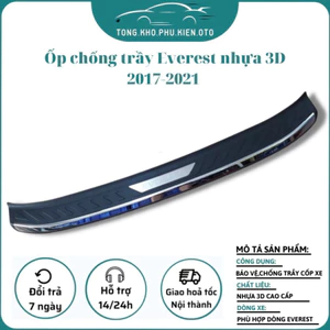 Ốp chống trầy cốp Everest 2017-2018-2019-2020-2021 nhựa 3D cao cấp loại 2