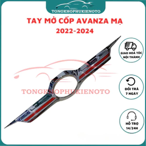 Ốp tay mở cốp xe Toyota Avanza đời 2021- NAY Mẫu mạ crom sáng bóng