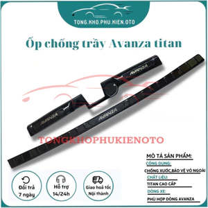 Ốp chống trầy cốp trong, ngoài xe Toyota AVANZA 2022 2023 2024 chất liệu TITAN cao cấp