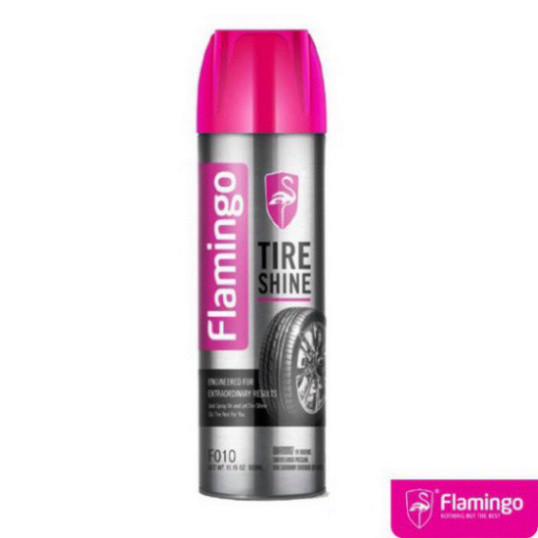 Flamingo F010 Chai Dưỡng Bóng Vỏ Lốp Ô Tô - Phục Hồi Nhựa Đen 500ml, F010