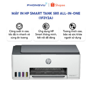 Máy in phun màu HP Smart Tank 580 All-in-One (In/Copy/Scan) - In 22 trang/phút - Bảo hành 12 tháng