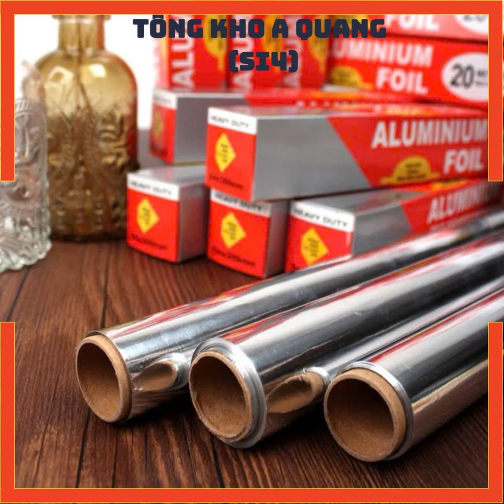 (COMBO 5) Cuộn Giấy Bạc Bảo Quản Thực Phẩm Dễ Dàng,Giấy Bạc Nướng Thịt Cá Dày Dặn - MÀNG NHÔM NƯỚNG THỨC ĂN SIÊU TIỆN