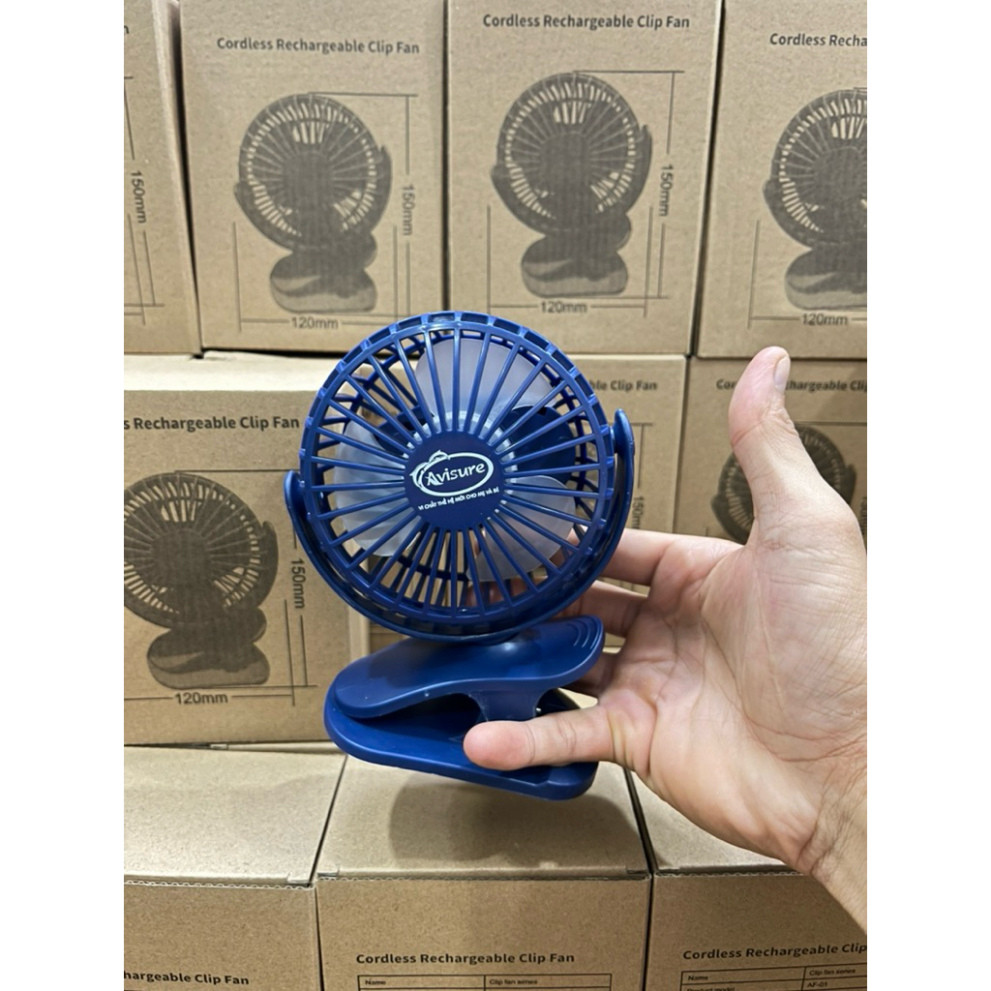 Quạt tích điện Avisure kèm Pin và dây sạc