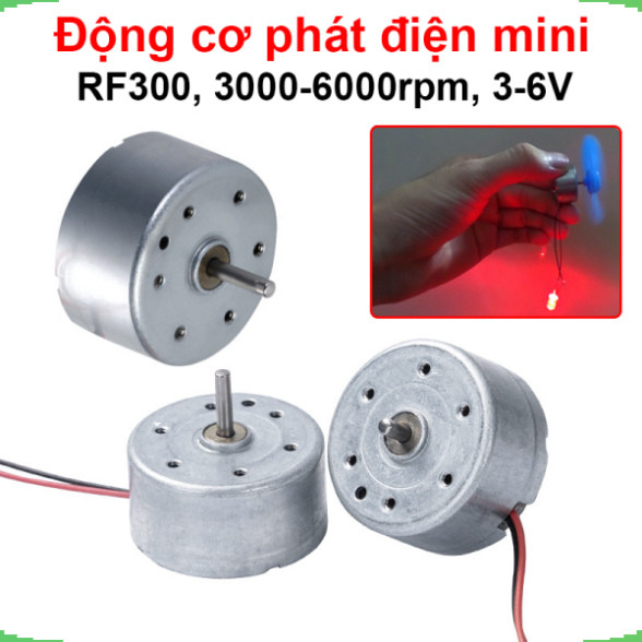 Động cơ phát điện RF300, 3000-6000 RPM, 3-6VDC