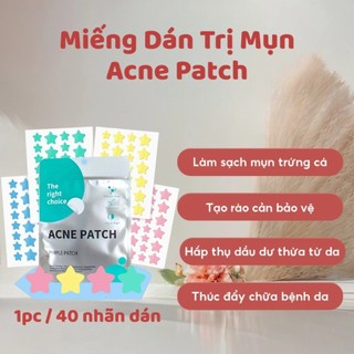 MIẾNG DÁN MỤN HYDROCOLLOID NGÔI SAO COMBO 2 GÓI 80 MIẾNG | ACNE PATCH SIÊU MỎNG CHE PHỦ MỤN BÁM CHẮC