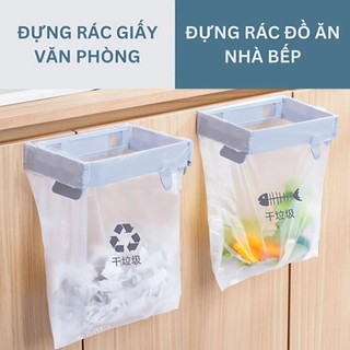 Kệ Treo Túi Rác Treo Tủ Gập Gọn Combo 2 Cái – Giá Treo Túi Rác Nhà Bếp, Khung Treo Túi Rác Đa Năng