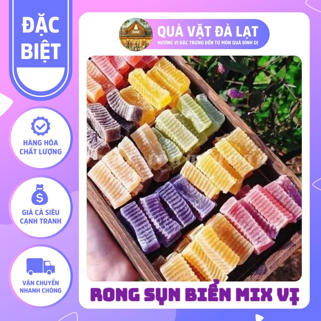 RONG SỤN BIỂN MIX VỊ TRÁI CÂY SẤY DẺO, THANH MÁT, GIÀU DINH DƯỠNG ...
