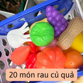 Xe Đẩy Đồ Chơi Siêu Thị Đáng Yêu Dành Cho Bé – Kèm Theo Rau Củ Trái Cây, Khuyến Khích Bé Nhập Vai Như Người Bán Hàng