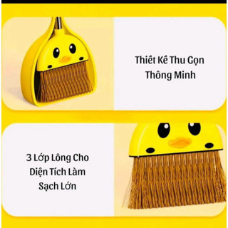 ```Bộ Dụng Cụ Lau Nhà & Hót Rác Mini Dành Cho Trẻ Em Giúp Phát Triển Kỹ Năng Sống, Vừa Học Vừa Chơi, An Toàn```