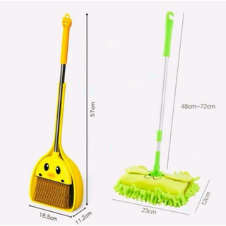 Bộ Đồ Chơi Quét Dọn Mini Cho Trẻ Em – Gồm Chổi Quét Nhà, Hót Rác và Cây Lau Nhà Dễ Thương Cho Bé Chơi.