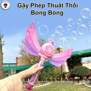 Gậy Thổi Bong Bóng Tự Động Công Chúa Tuyết Có Đèn Nhạc, Đồ Chơi An Toàn và Thú Vị Dành Cho Trẻ Em