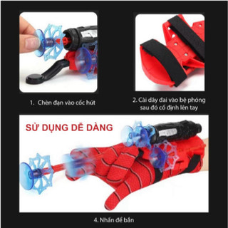 Găng Tay Siêu Anh Hùng Bắn Tơ Người Nhện - Đồ Chơi Hóa Thân Spider-Man Giúp Bé Vận Động Nhanh Nhẹn Hơn