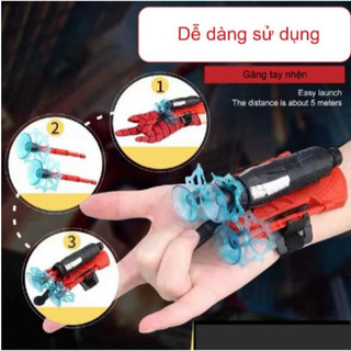 Găng Tay Siêu Anh Hùng Bắn Tơ Người Nhện - Đồ Chơi Hóa Thân Spider-Man Giúp Bé Vận Động Nhanh Nhẹn Hơn