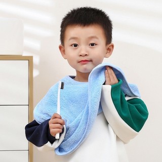 Khăn Choàng Đánh Răng Trẻ Em Lovely | Chống Ướt, Vải Lông Microfiber Siêu Mềm, Nút Bấm Cố Định