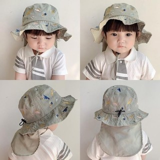 Mũ tai bèo cho bé che gáy chống tia UV cotton mềm, dây cột cố định, nhiều họa tiết dễ thương