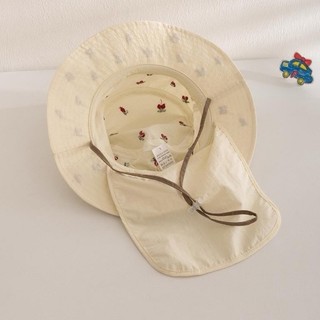 Mũ tai bèo cho bé che gáy chống tia UV cotton mềm, dây cột cố định, nhiều họa tiết dễ thương