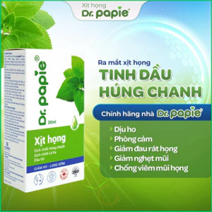 Dầu Húng Chanh Dr.Papie Hỗ Trợ Giảm Ho, Tăng Sức Đề Kháng Đường Hô Hấp 30ml