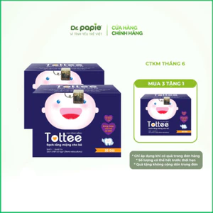 Combo 2 Hộp Gạc Rơ Lưỡi Tottee Làm Sạch Và Ngăn Ngừa Các Vấn Đề Răng Miệng Cho Bé Hộp 30 Gói