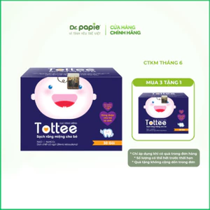 Gạc Rơ Lưỡi Tottee Làm Sạch Và Ngăn Ngừa Các Vấn Đề Răng Miệng Cho Bé Hộp 30 Gói