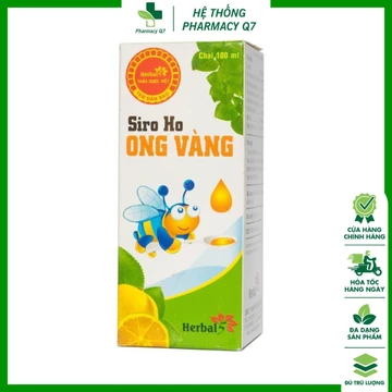 Siro ho Ong Vàng Thảo Dược Việt hỗ trợ làm ấm và sạch họng, giảm ho (100ml)
