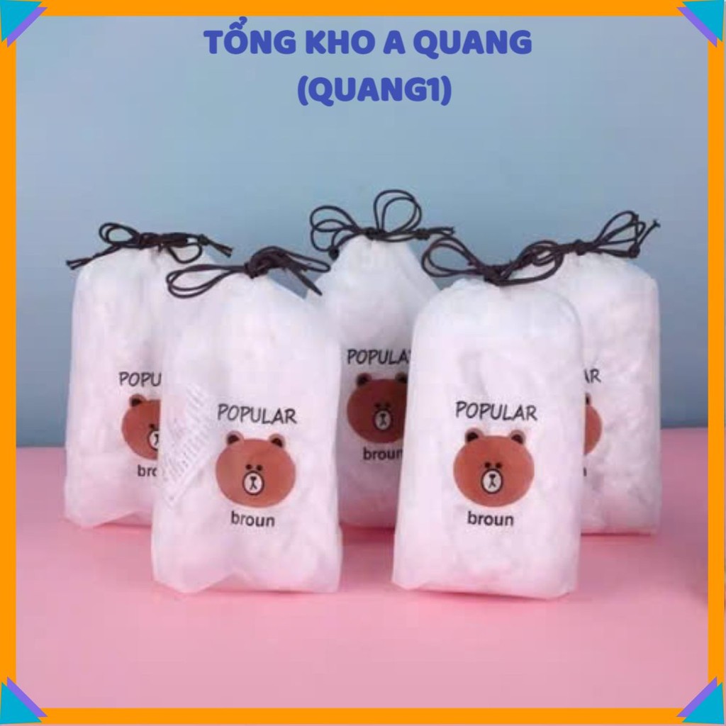 MÀNG BỌC THỰC PHẨM CO GIÃN CHỊU LỰC TỐT - Bọc Thực Phẩm Hình Gấu Siêu Dễ Thương,Túi Bọc Thực Phẩm Đàn Hồi Siêu Dai