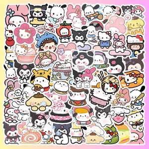 100 Sticker Sanrio Hỗn Hợp Dễ Thương