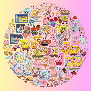 100 Sticker Anime Spongebob Squarepants Dễ Thương