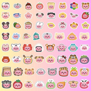 22 - Set 50 Sticker Anime Pororo