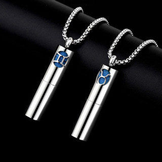Dây Chuyền Nước Hoa 12 Chòm Sao Chất Liệu Thép Titan, Vòng Cổ Lưu Hương Nước Hoa Life Plus - VC01