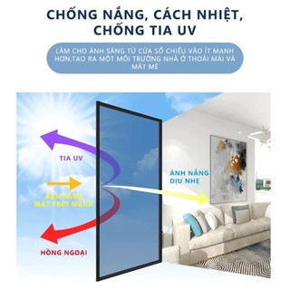 Phim Dán Kính Chống Nắng Cách Nhiệt 45x200cm | Phim Một Chiều Chống UV Tĩnh Điện Riêng Tư Cửa Kính