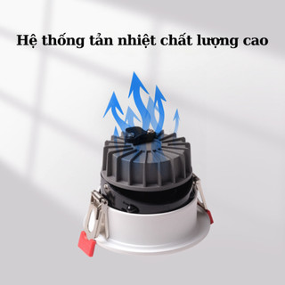 Đèn Led Âm Trần Chống Chói Spotlight 7W - 12W Trang Trí Phòng Khách Phòng Ngủ Hành Lang Lối Đi