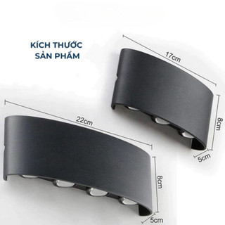 Đèn LED ốp Tường 2 Đầu hắt 6 Tia 8 Tia Ánh Sáng Treo Tường Ngoài Trời Trang Trí Cầu Thang Ban Công- Đèn hắt tia cao cấp