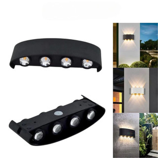 Đèn LED ốp Tường 2 Đầu hắt 6 Tia 8 Tia Ánh Sáng Treo Tường Ngoài Trời Trang Trí Cầu Thang Ban Công- Đèn hắt tia cao cấp