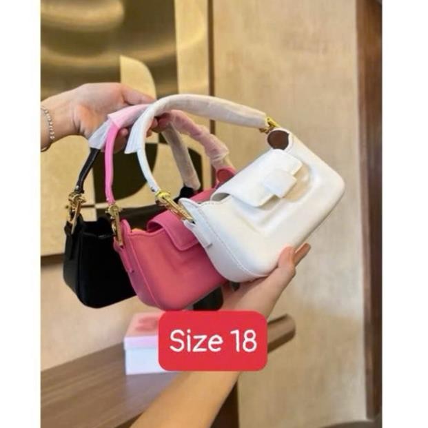 Túi xách nữ túi đeo chéo size 18 và 24cm khóa vuông 2 bản dây đeo