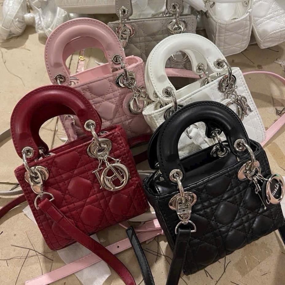 Túi cầm tay nữ túi đeo chéo size 17cm kèm hộp