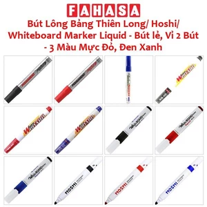 Bút Lông Bảng Thiên Long/ Hoshi/ Whiteboard Marker Liquid - Bút lẻ, Vỉ 2 Bút - 3 Màu Mực Đỏ, Đen Xanh