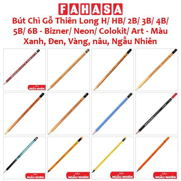 Bút Chì Gỗ Thiên Long H/ HB/ 2B/ 3B/ 4B/ 5B/ 6B - Bizner/ Neon/ Colokit/ Art - Màu Xanh, Đen, Vàng, nâu, Ngẫu Nhiên