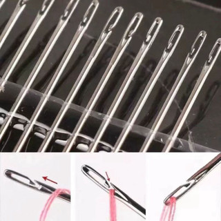 Hộp Đựng Kèm Kim Tự Xỏ Chỉ Bằng Thép Không Gỉ, Kim May Gia Dụng, Kim Tự Động Nhanh Chóng Life Plus - HDKC01