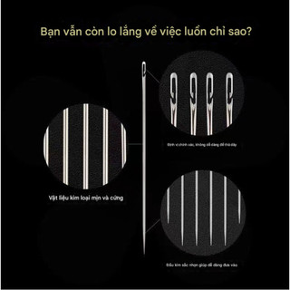 Hộp Đựng Kèm Kim Tự Xỏ Chỉ Bằng Thép Không Gỉ, Kim May Gia Dụng, Kim Tự Động Nhanh Chóng Life Plus - HDKC01