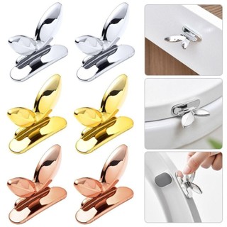 KẸP NÂNG NẮP BỒN CẦU HÌNH LÁ 3D SET 3 CÁI | TAY CẦM MỞ NẮP TOILET | KEO ACRYLIC SIÊU DÍNH CHỐNG BẨN