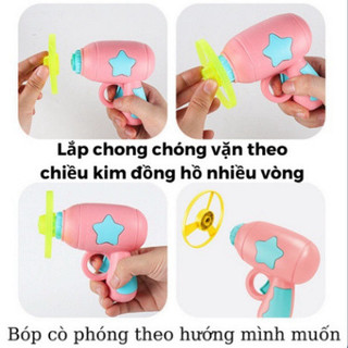 ```Bộ Đồ Chơi Súng Bắn Chong Chóng Phát Sáng & Con Quay POPITOYS - Giúp Bé Khám Phá Thế Giới Vui Nhộn```